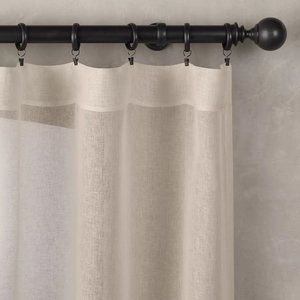 Set of Belgian Sheer Linen Curtain Panels from Restoration Hardware